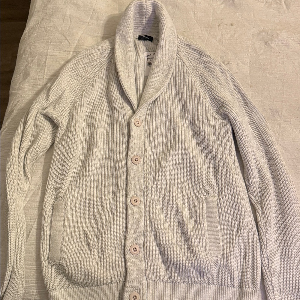 Express Cream Knit Cardigan